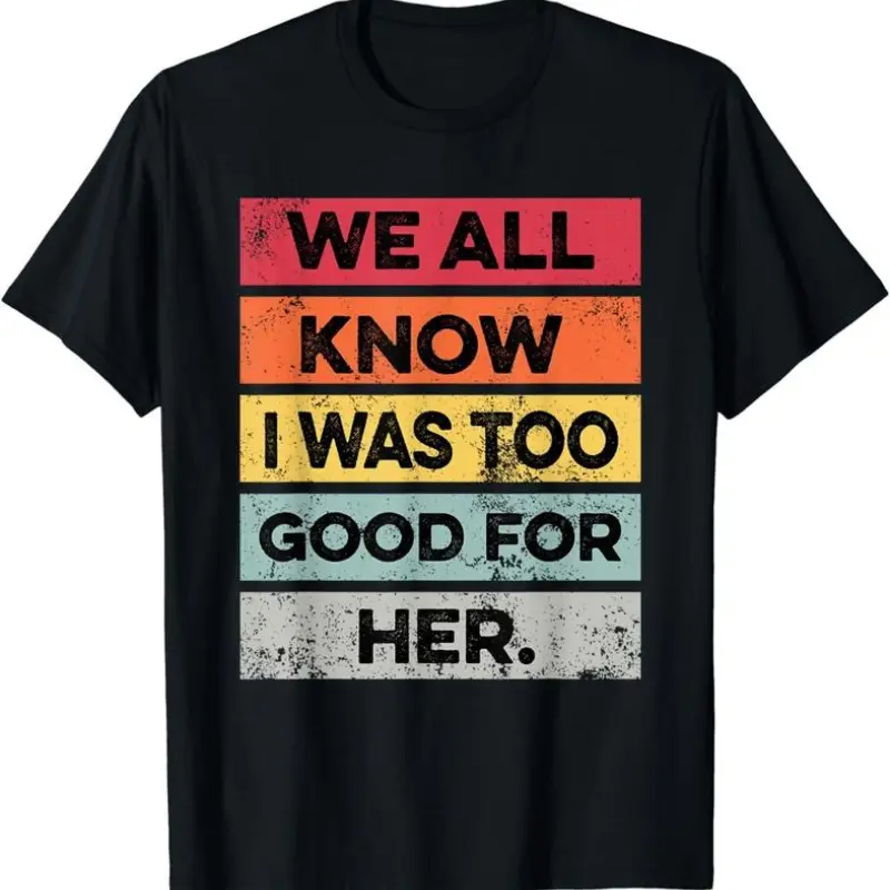 Men's Pure Cotton Funny Divorce Party Divorced T-shirt Humorous Graphic Tee for Divorce Celebration and Light Hearted Style