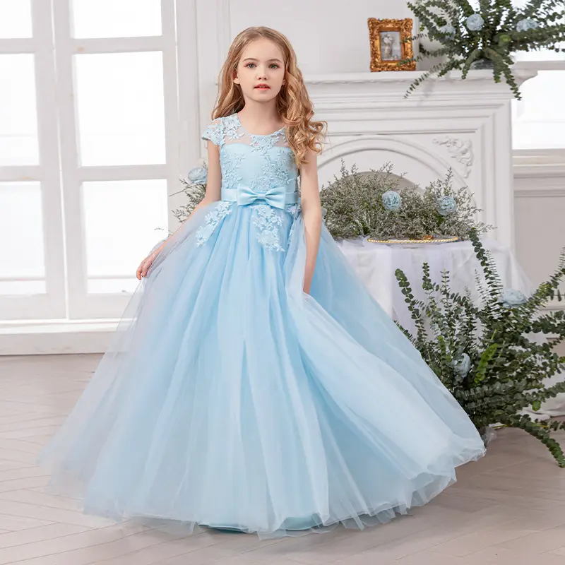 knee length dresses for ladies Puff Sleeve Fairy Wedding Dress 6 US / Blush main image 1