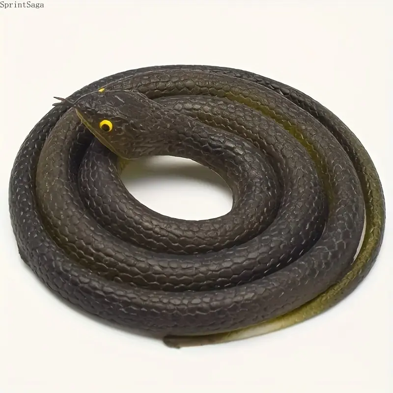 Realistic Black Cobra Fake Snake, Flexible and Durable Toy Prop for Scary Halloween Decorations, Party Pranks, and Desk Decor for Kids & Adults, Kids And Adults