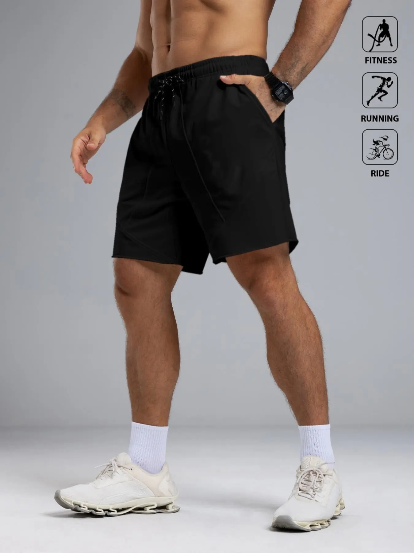 Summer American Style Shorts, Trendy Patchwork Basketball Running Sport Pants, Men High Street Hipster Loose Casual Pants, Running Training Shorts