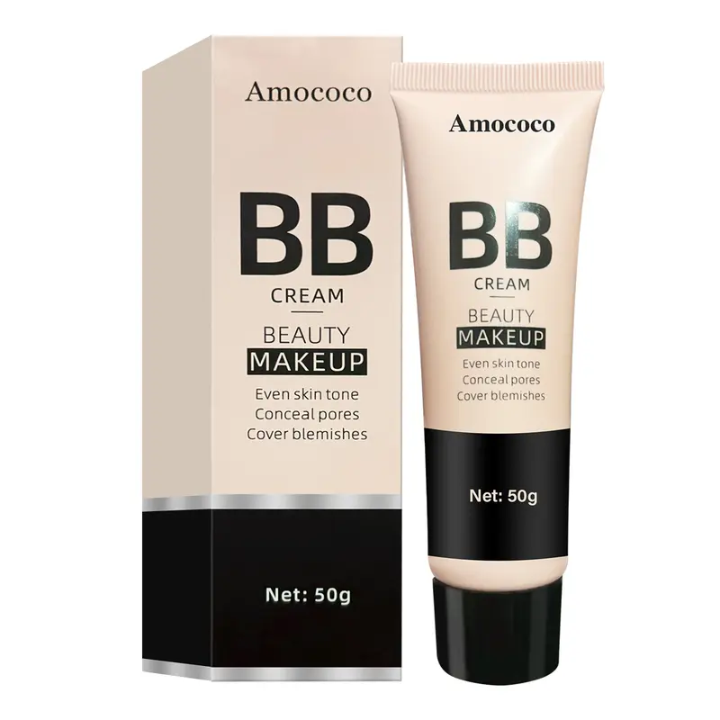 Hydrating BB Cream, Full-Coverage Foundation&Concealer, Color Correcting Cream, Tinted Moisturizer BB Cream for All Skin Types - Evens Skin Tone Makeup Matte