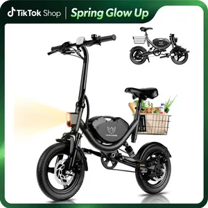Windhorse W3 Lightweight Folding Electric City Commuter Bike – Dual Suspension Ebike with 22 MPH Speed, 35 Miles Range, 715W Peak Motor, 14" Tires Road Scooter Wheel Pedals,