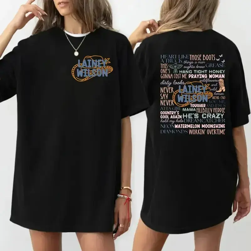 Lainey Wilson Western 2 Sides Tee, Concert Outfit, Country Music Clothes, Unisex Short Sleeve Tee Shirt, Casual Clothing