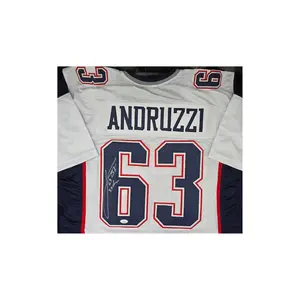 Joe Andruzzi New England Patriots Autographed Custom Football Jersey With COA