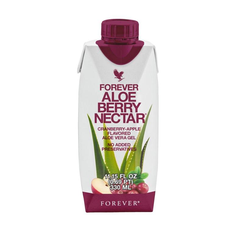 Forever Aloe Berry Nectar Minis 350ml No Added Preservatives Sugar Free Vegan Gluten-Free Eco-Friendly Peach Flavored Aloe Vera Gel 11.15 FL OZ Natural Health Beverage