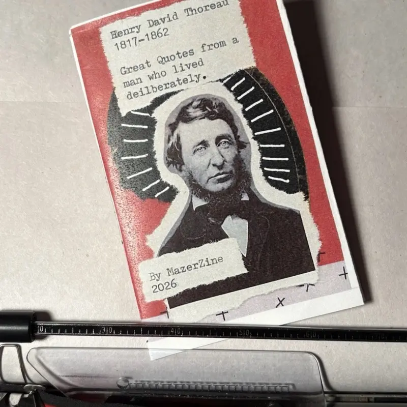 Henry David Thoreau Quote Zine by Mazerzine