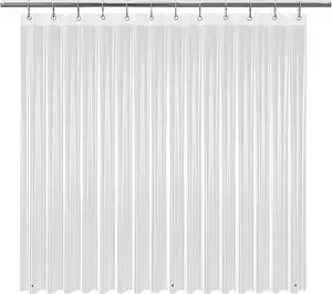 Clear Shower Curtain Liner Light Weight PEVA, Shower Liner 72x72 Inches, Waterproof, No Chemical Smell with 12 Rust Proof Metal Grommets for Bathroom Shower Curtain