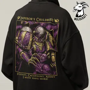 Emperor's Children Hoodie "Ecstasy, Cacophony, Agony", Chaos Marines, Unisex Hoodie, Sci-Fi Fan Gift, Wargame Apparel, Slaanesh Legion Style