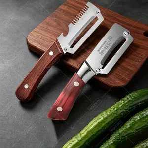 WXCOO MultiFunction Peeler Kitchen Stainless Steel Vegetable Peeler Fruit Knife 2-in-1 Bottle Opener Kitchen-Specific Peeler