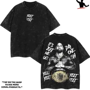 Retro Vintage Limited Edition Jey Uso Wrestling Winner - WWE4U Wash Tee Clothes Cotton Menswear Soft T-Shirt Top LST