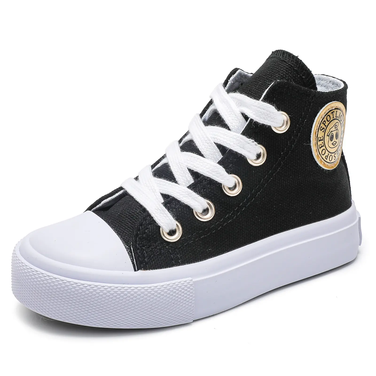 OPOEE Boys & Girls High Top zipper Kids' Espadrcanvas Shoes Back-to-School Season Little White Shoes Teen Classic Kids' Sneakers Tennis Shoes Baby Skate Shoes
