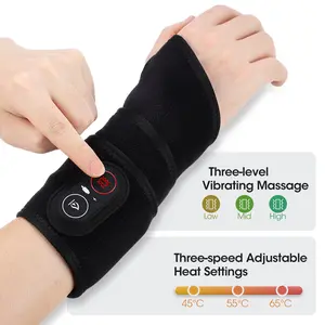 Hand Wrist Heating Massager Pad, 3000mah Wireless Controller Infrared Light Therapy Wrap, Pain Relief & Relaxation Device