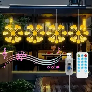 2-Pack LED Fairy String Lights with 8 flashing modes; USB-powered hanging lights for decorating gardens, patios, living rooms, bedrooms, eaves, parties, weddings, and holiday celebrations.