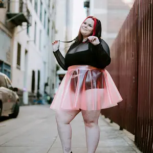 Pink Vinyl Skirt /  Womenswear / skirt /  Bottoms