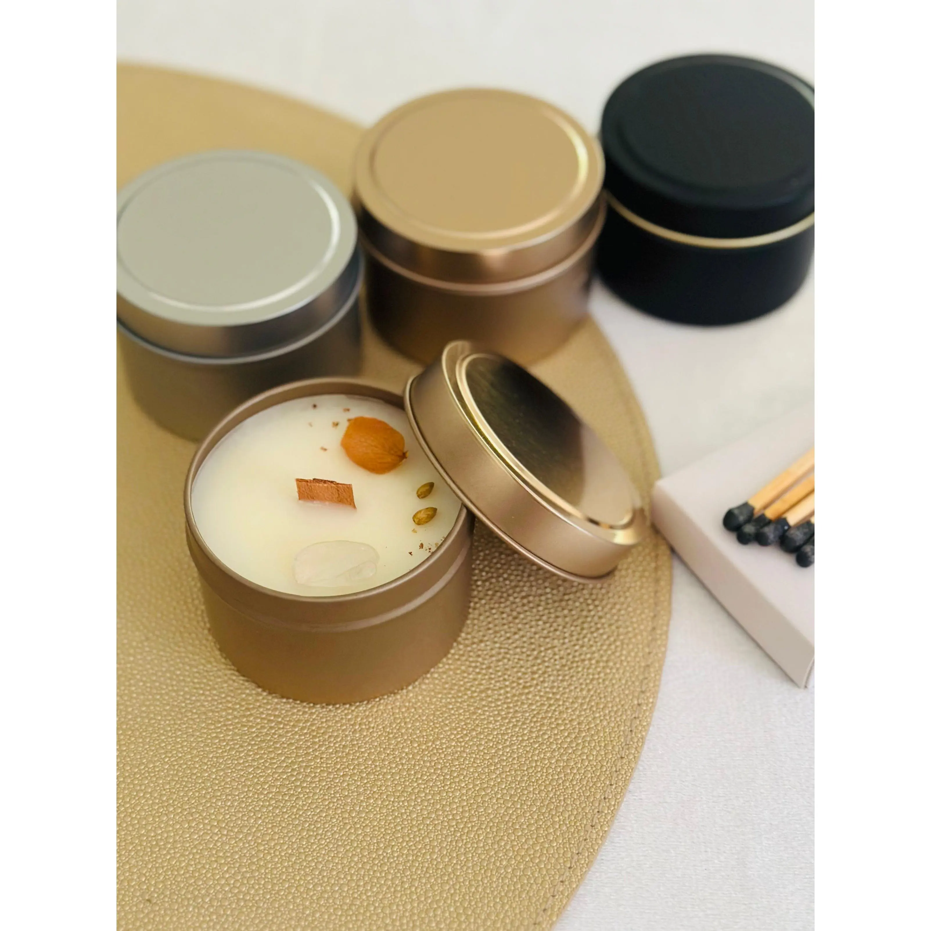 CONNECT Mini | CBD Crystal Candle | Peppermint & Eucalyptus | Clear Quartz | BellaVee