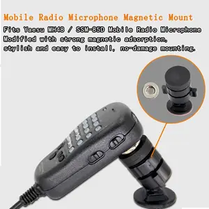 Car Radio Microphone Modification Strong Magnetic Mount Stand, Magnetic Microphone Mount For Faesu Ft7900R/FT7800R/MH48/SSM-85D Microphone Holder