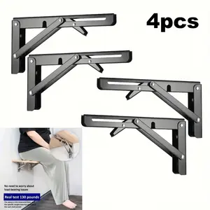 Two cold-rolled iron bracket triangular folding wall hanging support frames, woodworking tools, including reinforced type, Heavy Duty