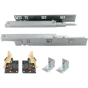 Premium 15 Inch Soft Close Undermount Drawer Slides, Heavy Duty 4 Lbs Pair with Locking Device, 100 Lbs Capacity
