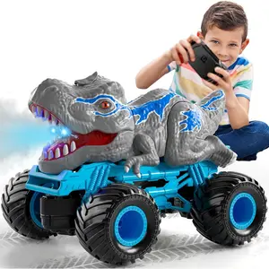 Remote Control Dinosaur Car for Boys Kids, 2.4Ghz RC Dinosaur Truck for Toddlers, Electric Hobby RC Car Toys with Light & Sound Birthday for 3 4 5 6 7 8 Year olds Kids Boys.