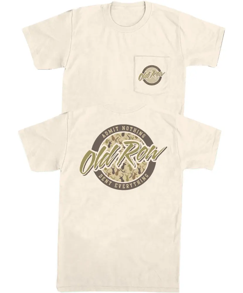 Old Row - Deer Camo Circle Logo Pocket Tee