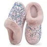 WateLves Women's Fuzzy House Slippers, Soft Knit Clog Slides with Plush Lining & Memory Foam, Indoor Outdoor Footwear with Anti-Skid Sole, Party, Fabric, Slip On, Cable Knit, Women's Shoes, Classic#sohochic