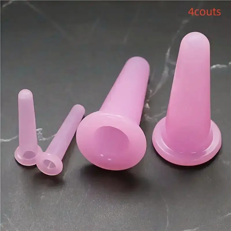 Silicone Face Suction Cups, 4/8 Counts Mini & Large Size Vacuum Massage Tools, Facial Skin Care Tools for Women