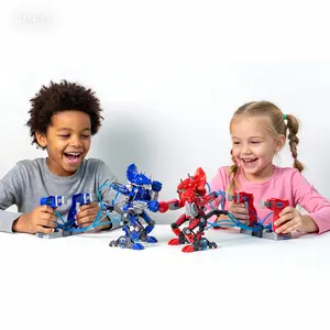 Hydraulic Boxing Dinosaur Bots STEM Building Kit for Kids Build 2 Real Hydraulic-Powered Battle Robots Dinosaur Toys Boys STEM Educational Fighting Robot Toy Set Christmas Birthday Gift for Boys & Girls Ages 8-18 Adults