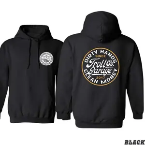 Garage Life Hoodie – Dirty Hands Clean Money Bold Design for Hardworking Men in Trades and Shop Life, Viral Blue Collar Sweatshirt, Apparel Made In The USA	