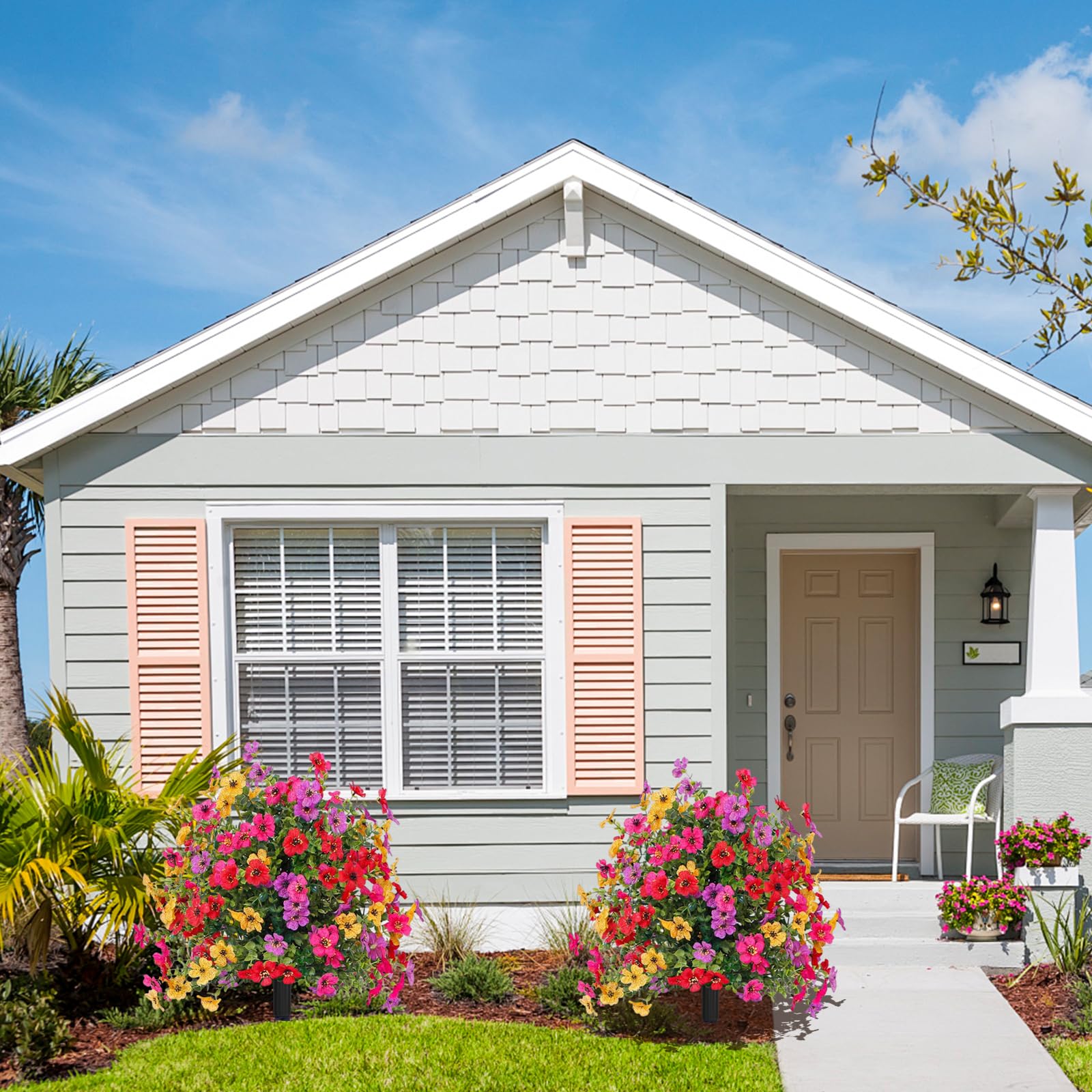 Artificial Flowers for Outdoor Indoor Garden Home Decoration, Plastic Faux Flowers, Faux Flower Daisy with Eucalyptus Leaves Fake Plants Greenery Boxwood Porch Patio Artificial Flowers for Outdoor Indoor Garden Home Decoration, Plastic Faux Flowers, Faux Flower Daisy with Eucalyptus Leaves Fake Plants Greenery Boxwood Porch Patio