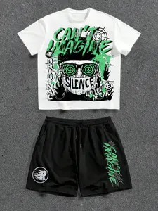 Street Style Trendy Set Man, Unique Dark Playful Design, Perfect for Street Fashion Lovers, Daily Wear & Trendy Parties