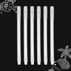 SMOOTHERPRO White Gel Pen Set, 0.6mm & 0.8mm Tips, White Ink Pens for Drawing, Sketching on Black Paper, Ideal Father's Day Office Stationery Gift