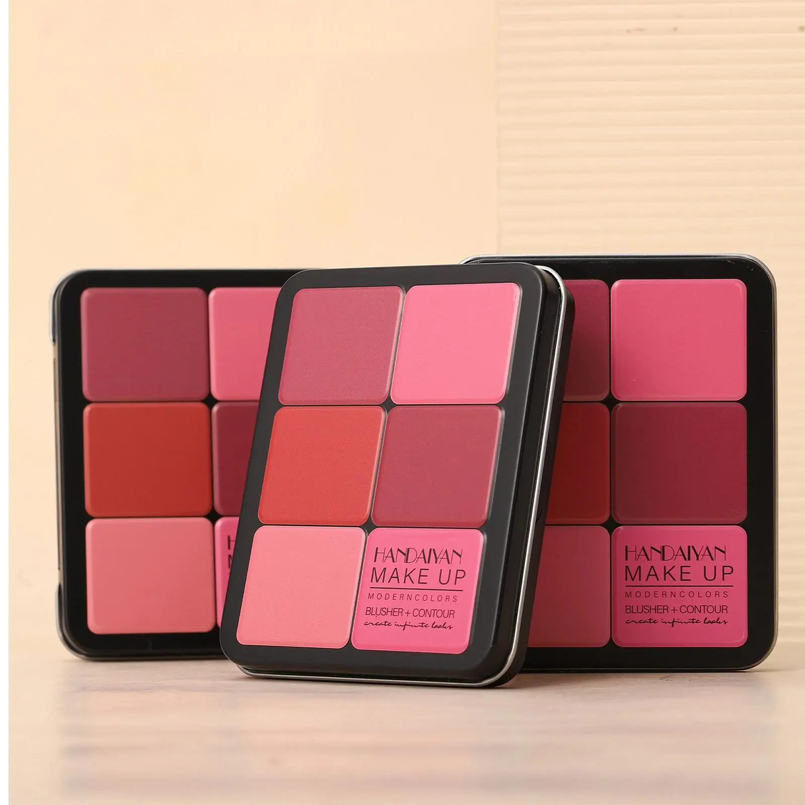 12-color iron box powder blusher palette, multi-purpose, concealer, highlighter, contouring palette, matte powder blush cream, Cosmetic Makeup, Everyday Cosmetics Makeup, Glow