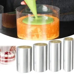 1 Roll Thickened Cake Edges Transparent Cakes Collar Mousse Chocolate Cake Sheets Surrounding Film Baking Pastry Cupcake Tools