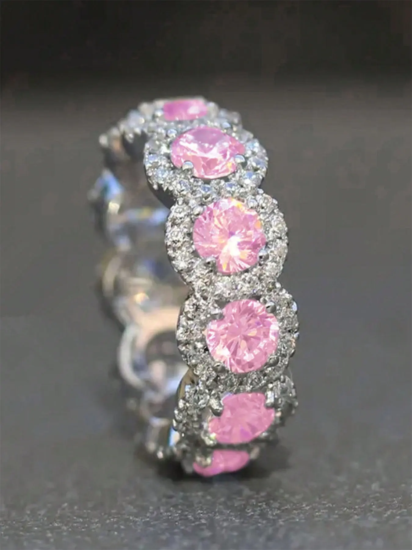 1 PC Glamorous Cubic Zirconia Ring For Women Wedding Engagement Valentine's Day Party Gift Engagement Rings