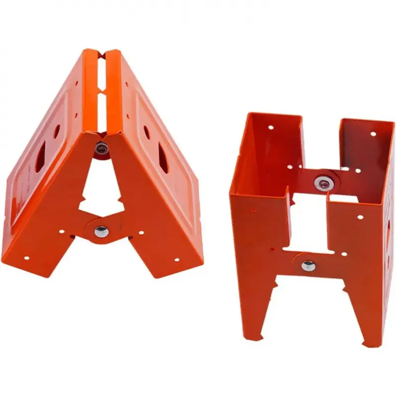 2Pcs Heavy Duty Metal Sawhorse Brackets with 2 Clamps - Adjustable Fast-Fixed Clip, Secure Connector for 2x4 Lumber, Woodwork Job Accessory, DIY Enthusiasts' Father's Day Gift