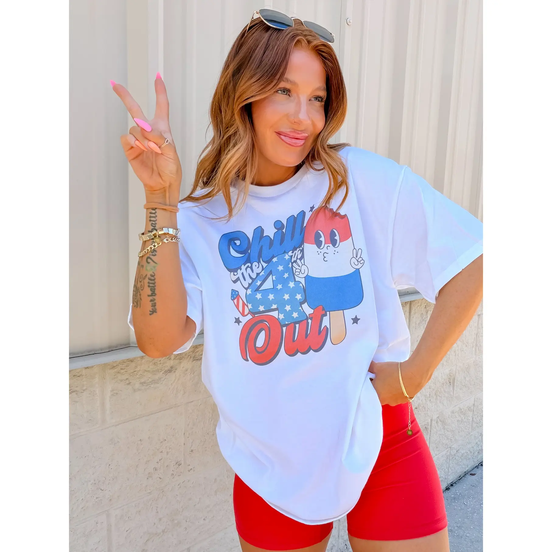 Chill The 4th Out Graphic Top