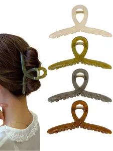 Extra Big Hair Claw Clips - 5 Inch Hair Claw Clips Hair Accessories for Women and Girls with Long, Thick Hair - Large 5” Jelly Clips,  No Slip Big Jelly XL Clip