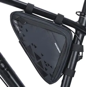 ROCKBROS Bike Triangle Frame Bag, Bike Triangle Bag, with Two Side Pockets, 1.5L