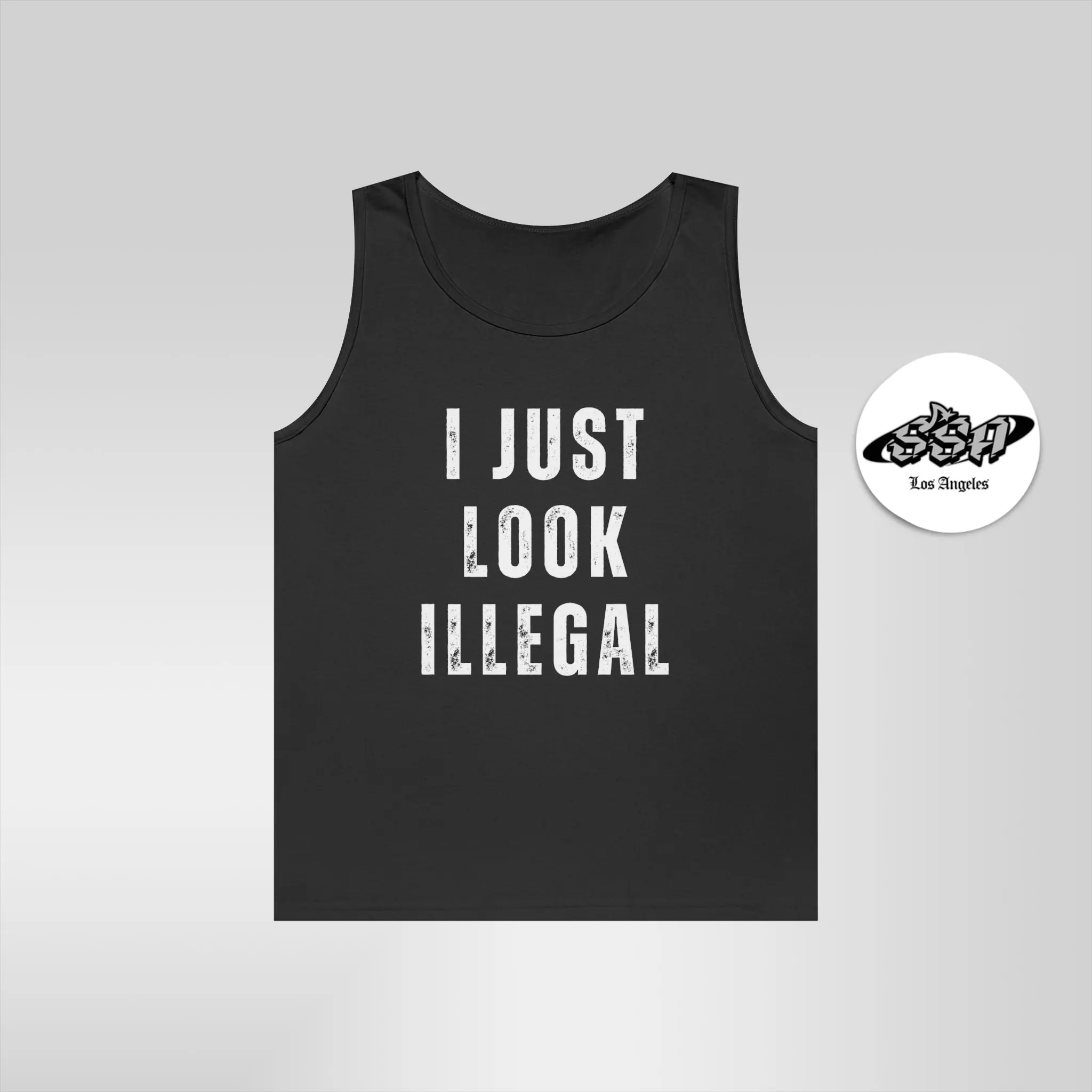 I Just Look Illegal T-Shirt – Funny Immigration Statement Stonksharkco Tank Top funny shirt gift Cotton