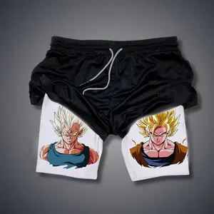 Dragon Ball DBZ Goku jorts outfit men 80s 90s short shorts summer camo shorts Anime graphic sweatshorts men gifts