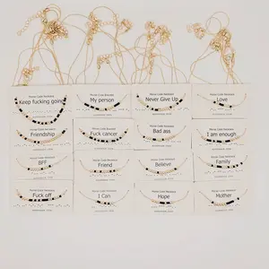 Personality Handmade Morse Code Necklace with Card