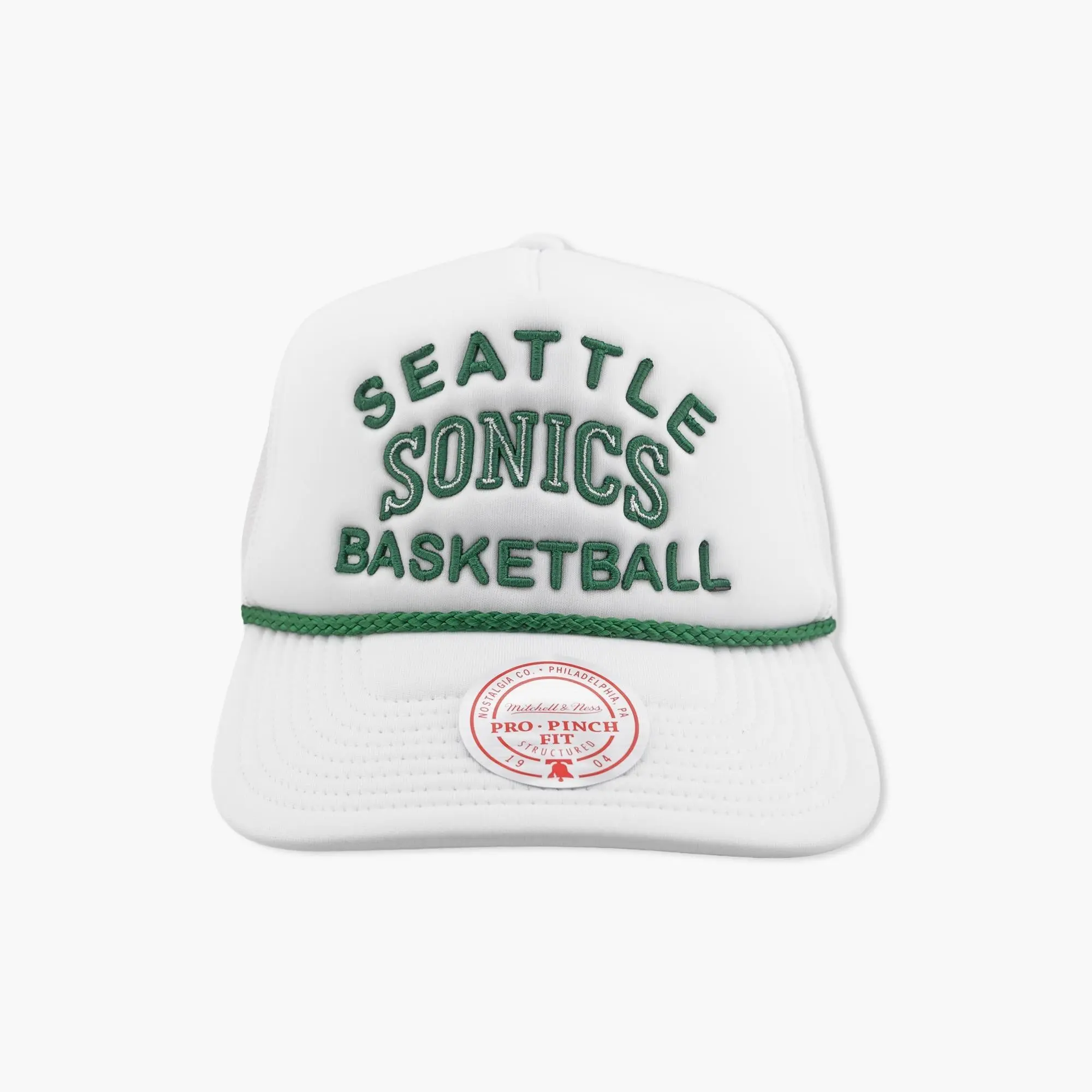 Seattle SuperSonics Fresh White Throwback Trucker