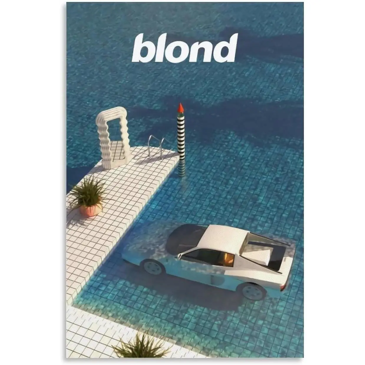 KJV Frank Ocean Blond Rap Music Star Rapper Art Poster Poster Art Decor Painting Aesthetic Wall Art Canvas for Bedroom Decor (Unframe-style 2, 16x24inch(40x60cm))
