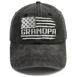 Grandpa Hats for Men, Grandparents Day Gifts, Grandpa Fathers Birthday Gifts From Granddaughter Grandson, Dad Veteran American Flag Baseball Cap