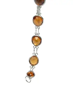 13ctw Natural Brown Orange Hessonite Garnet Tennis Bracelet