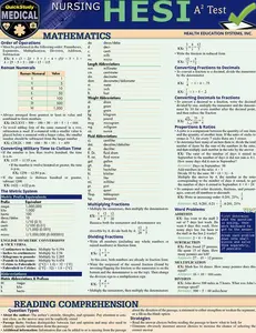 Nursing HESI Test A2: a QuickStudy Laminated Reference Guide (QuickStudy Medical) First Edition