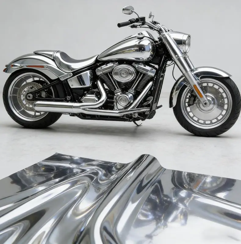 Chrome Glossy Mirror Vinyl Wrap Film For Auto Laptop Computer Motorcycle Bicycle Cover Car Accessories Shiny Black Wrap Adhesive