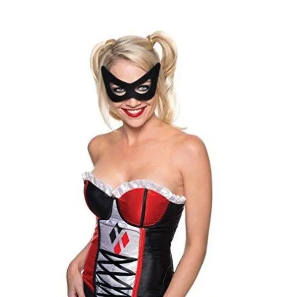 Black Superhero Mask - Harley - Licensed Costume Accessory - One Size