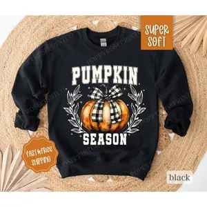 Pumpkin Season Sweatshirt, Cute Fall Crewneck, Womens Sweatshirt, Fall Pumpkin Sweater