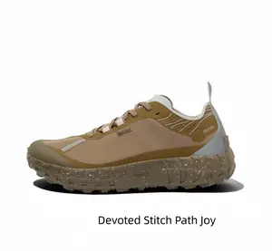 Lightweight Trekking Shoes Earth Tone - Breathable Trail Running Sneakers Cushioned Thick Sole Walking Trainers